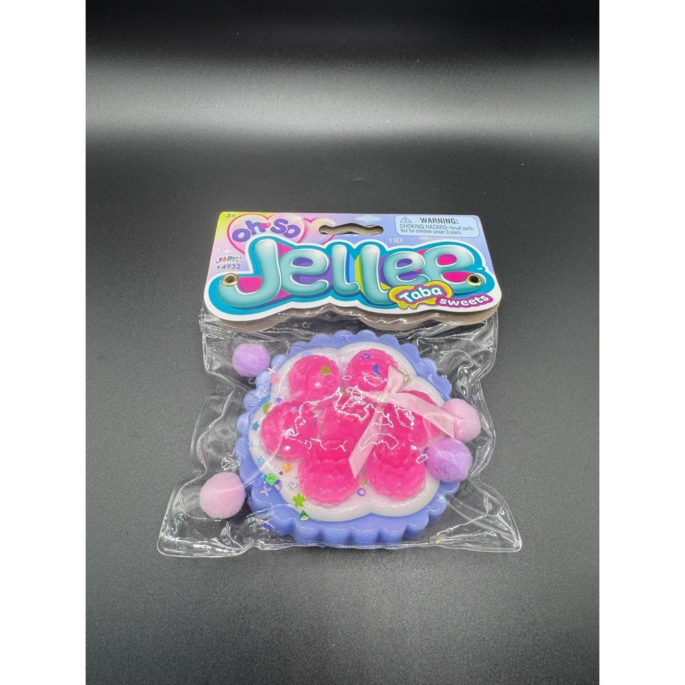 Ja-Ru Oh So Jellee Taba Sweets Squishy Fidget Toy Purple Pink Dessert 4932 NIP